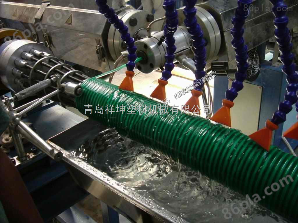 PVC塑筋螺旋增强软管生产设备，祥坤塑机制造企业
